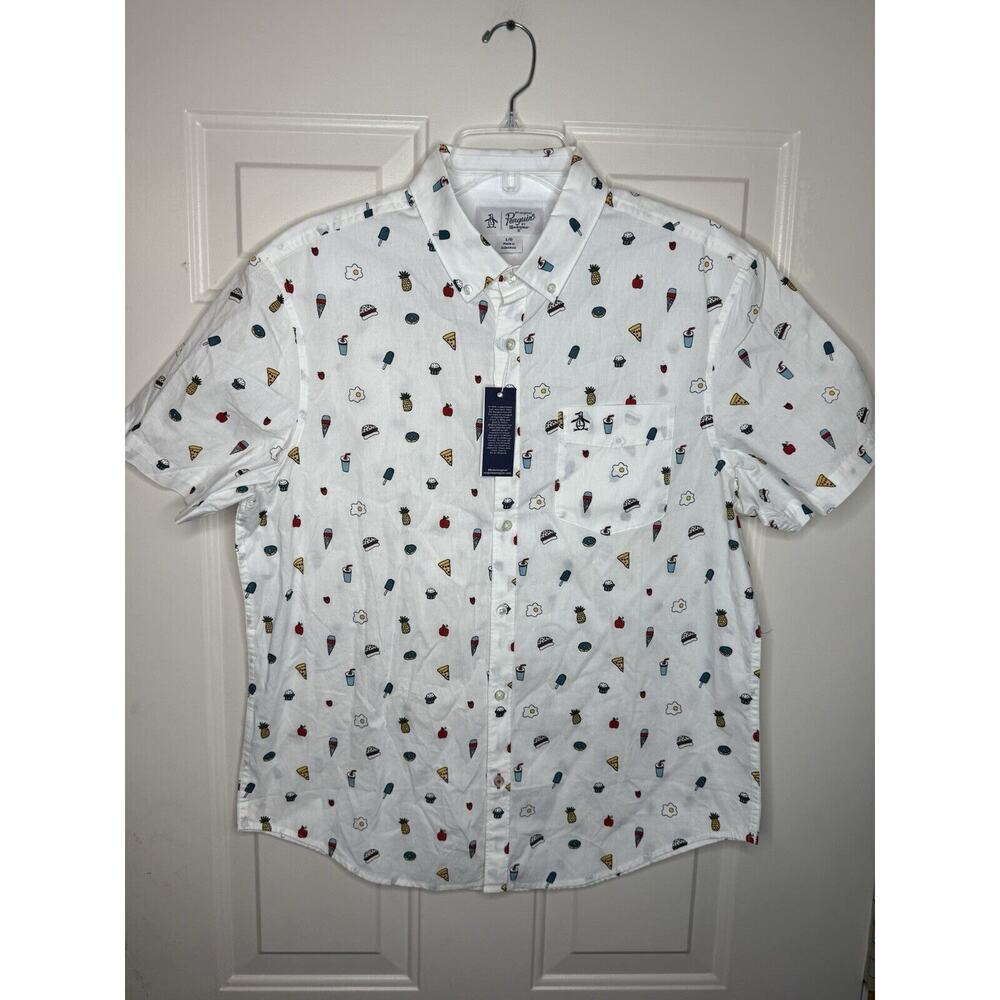 An Original Penguin By Munsingwear Short Sleeve Button Down Shirt Men’s Large